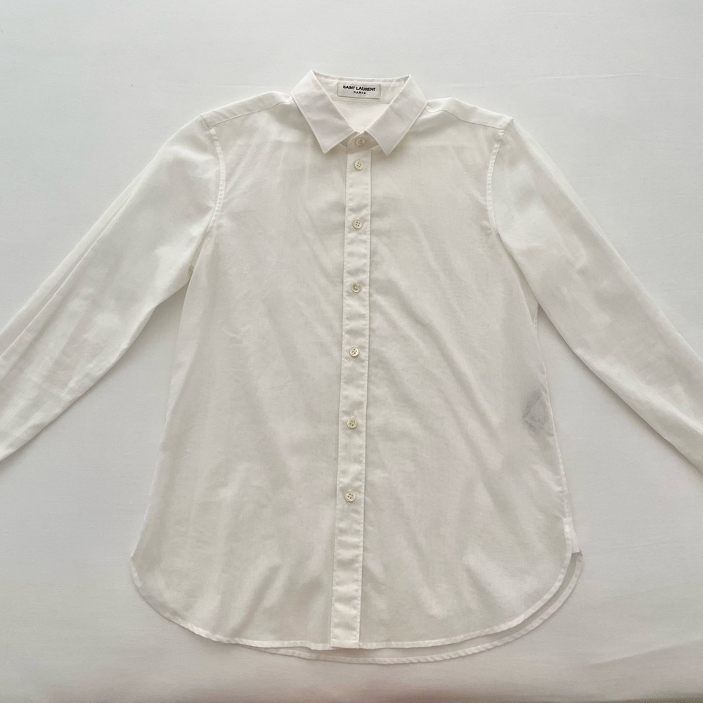 Saint Laurent Classic White Button Down Shirt